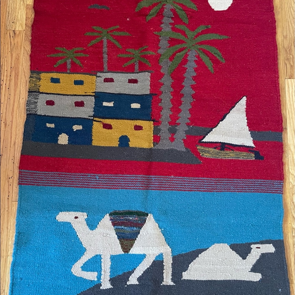 Hand made Egyptian rug woollen take 6 months to make one piece 30 x 50
